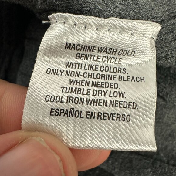 Style & Co Womens 1X Gray Long Sleeve Ribbed Dress Cotton Blend Casual Loose Fit - Picture 5 of 10